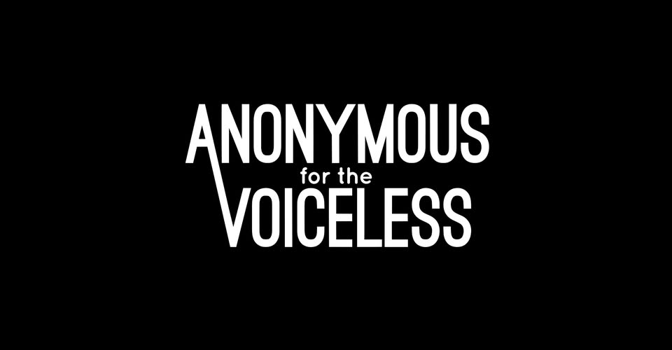 Anonymous for the voiceless logo