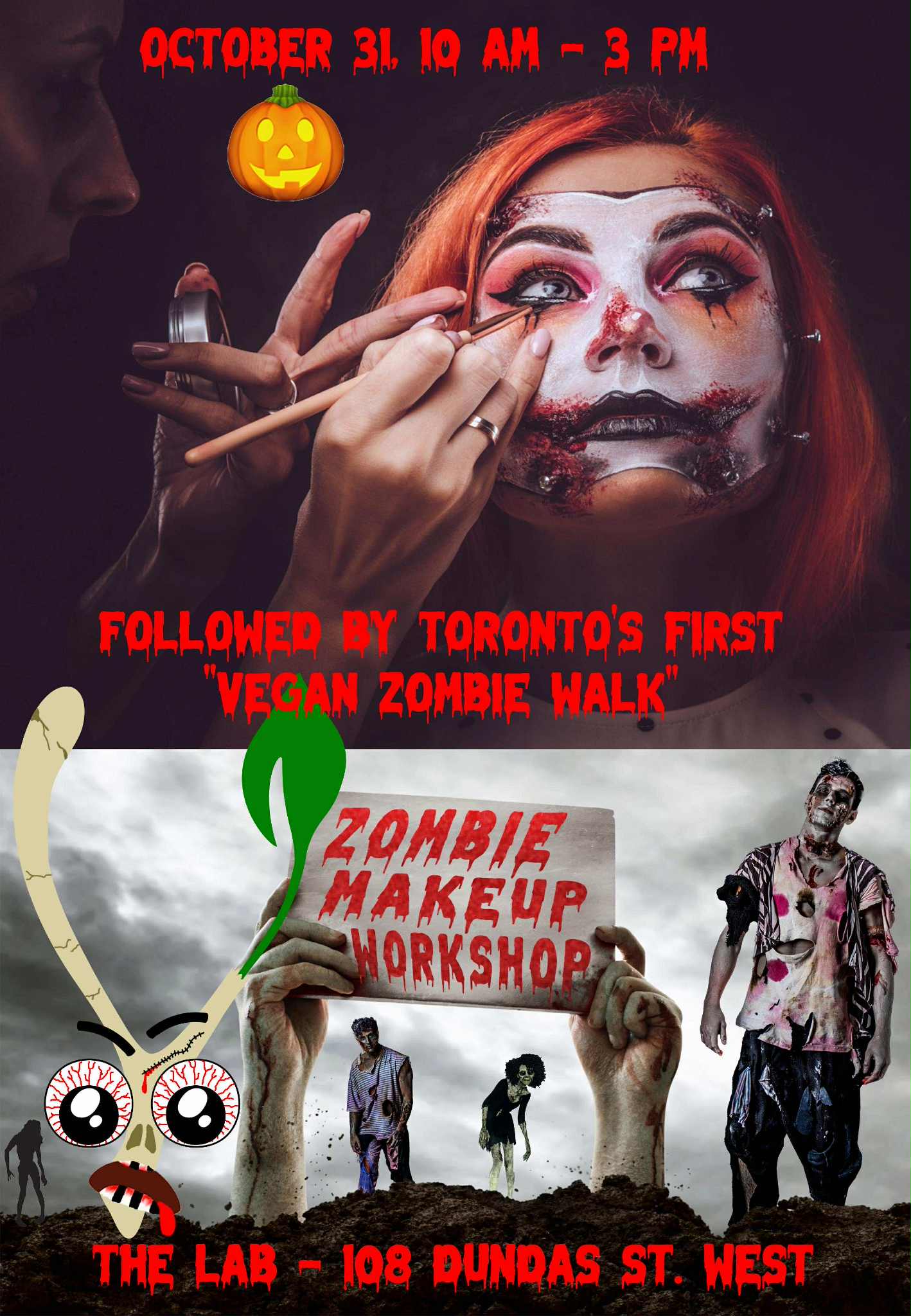 Makeup application & zombie walk